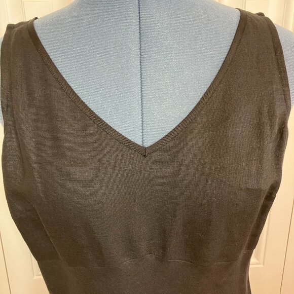 Lands End Black Linen Dress Size 10 - Picture 6 of 7